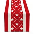 thumbnail image 7 of Ouuluon Table Runner 4th of July Decorations Patriotic Star Table Scarf, Red White Bluetable Runners for Dining Room Kitchen Independence Day, 7 of 7