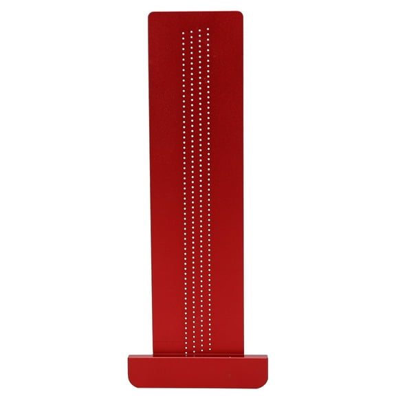 TS-8 Woodworking Hole Ruler Aluminum T shaped Measuring Tool Mini Scriber for Hardware(Red )