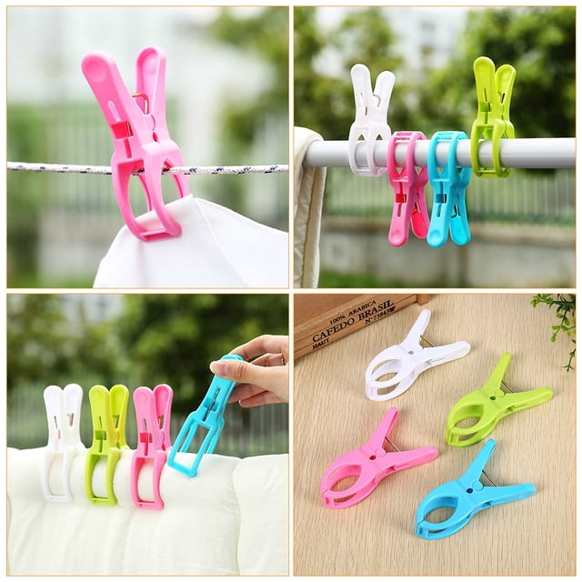 unbranded 10Ud Clip Plástico Para Colgar Ropa Y Edredones Uso En Casa Con Para Mejor Agarre