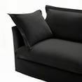 thumbnail image 2 of Black Koala Armless Sofa - Elegant Design & Removable Covers, 2 of 15