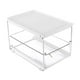 thumbnail image 5 of Organizador de almacenamiento de gabinete con contenedor transparente, organizador de armario para baño Blanco de una sola capa, 5 of 9