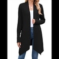 thumbnail image 2 of Cárdigan de Color Liso para Mujer, Suéter Abierto Frontal, , Informal, Estilo . Negro XXL, 2 of 10