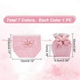 thumbnail image 2 of Drawstring Gift Bag 7 Pcs Gift Bags Reusable Small Drawstring Jewelry Sachet Bags Suitable for Diy Craft Bulk with Wedding Party Gifts Christmas Holiday Decorations, 2 of 6