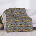 thumbnail image 3 of Yiaed Funny Construction Print Blanket Throw Blanket Soft Cozy Flannel Blanket for Home Bed Sofa Couch Chair-80"x60", 3 of 6