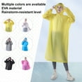thumbnail image 4 of LShunze Hooded Rain Coat, Reusable EVA Rain Ponchos for Adults with Drawstring Hood for Women Men, Camping, Hiking, Travelling, 4 of 8