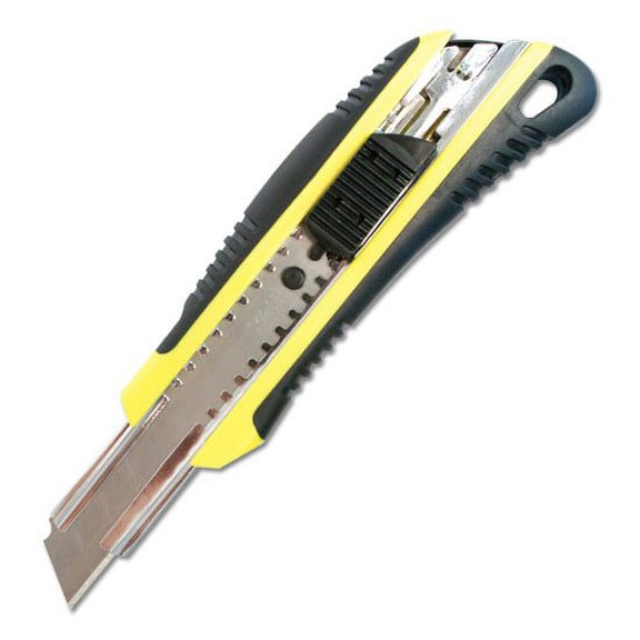 Utlity Knife,Stores 2 Replacement Blades, Rubberized Grip, Snap of Blade Sections.