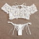 thumbnail image 2 of Women's Lingerie Set with Garter Belt, Seductive Underwear Bodystocking Fishnet Bodysuit, 2 of 5