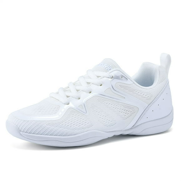 YOURDIARY Women's White Cheerleading Shoe Athletic Training Competition Sneakers Comfortable Lightweight Tennis Shoes