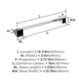 thumbnail image 5 of Amerock Blackrock Polished Nickel 18 inch (457mm) Towel Bar, 5 of 7