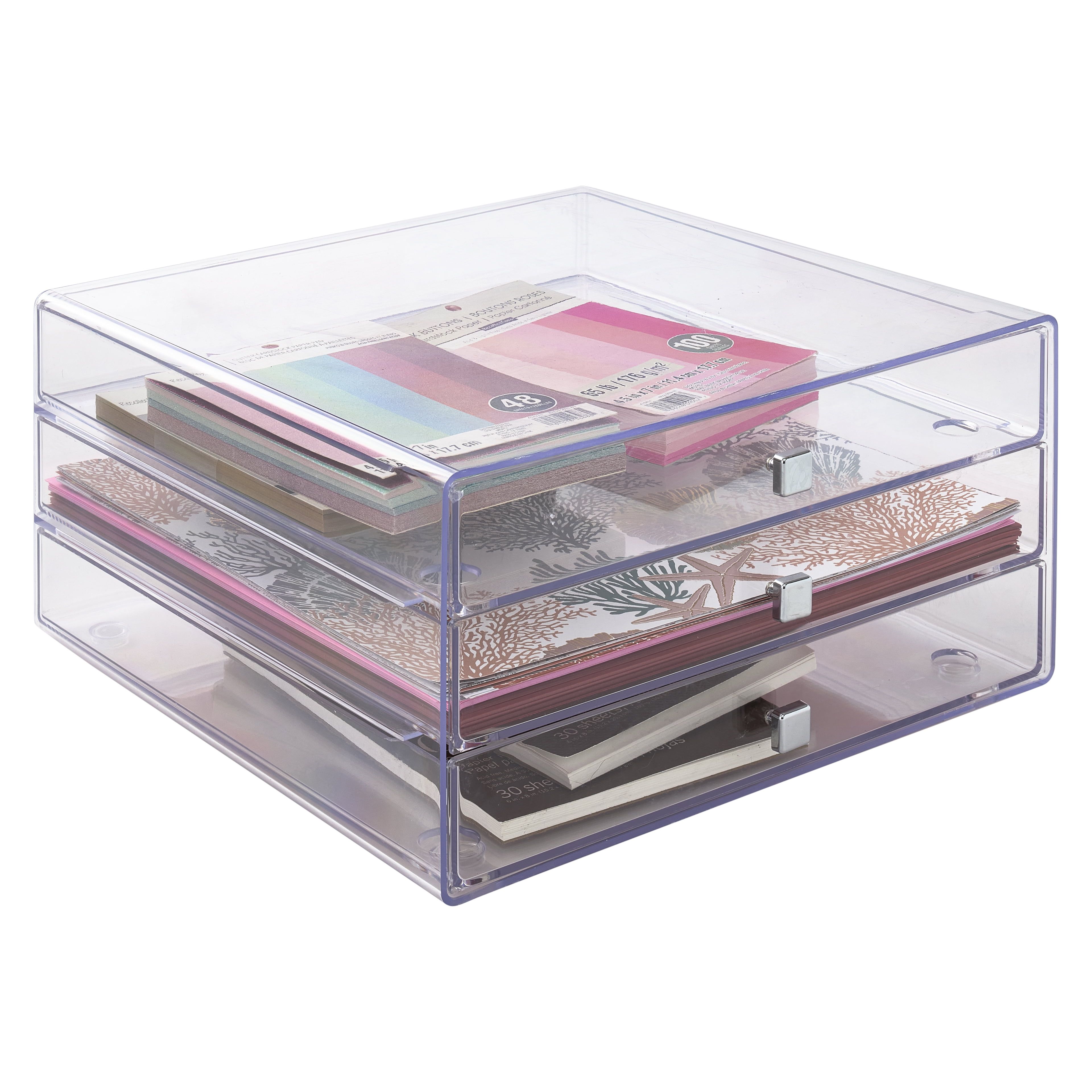 Simply Tidy 3-Drawer Cabinet Organizer, Clear