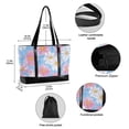 thumbnail image 2 of FORMRS Canvas Laptop Tote Bag for Women with 15.6" Computer Compartments Shoulder Handbag, Pink Daisy, 2 of 7