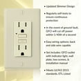 thumbnail image 2 of Faith 15A GFCI Outlet, Slim, Tamper-Resistant GFI Receptacle with Wall Plate, Light Almond, 2 of 6