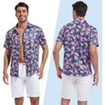 thumbnail image 2 of Hawaiian Shirt for Men Tropical Shirts Summer Beach Button Down Short Sleeve Luau Aloha Floral Cruise Vacation Outfit 2026, 2 of 7
