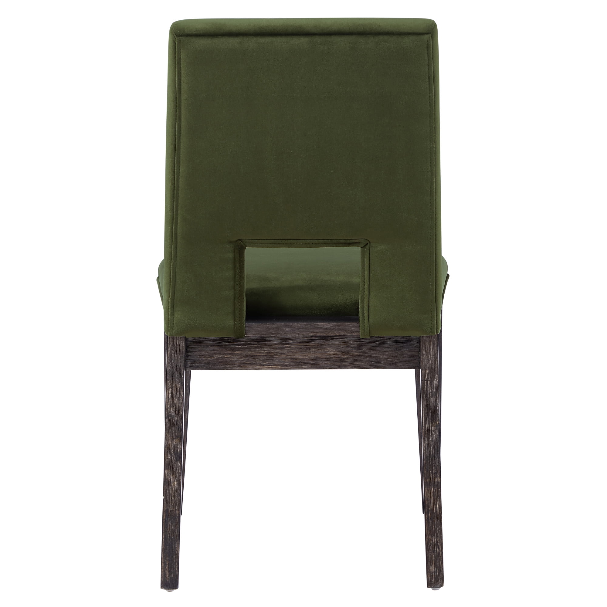 Steve Silver Evan Contemporary Velvet Upholstered Dining Chair, Set of 2, Green