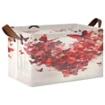 thumbnail image 2 of BZSMCE Collapsible Fabric Cube Storage Bins Red Butterfly Heart Design Pattern Storage Box, 2 of 8