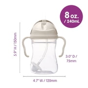 b.box Sippy Cup with Weighted Straw for Toddlers, Leakproof, 8oz - Latte