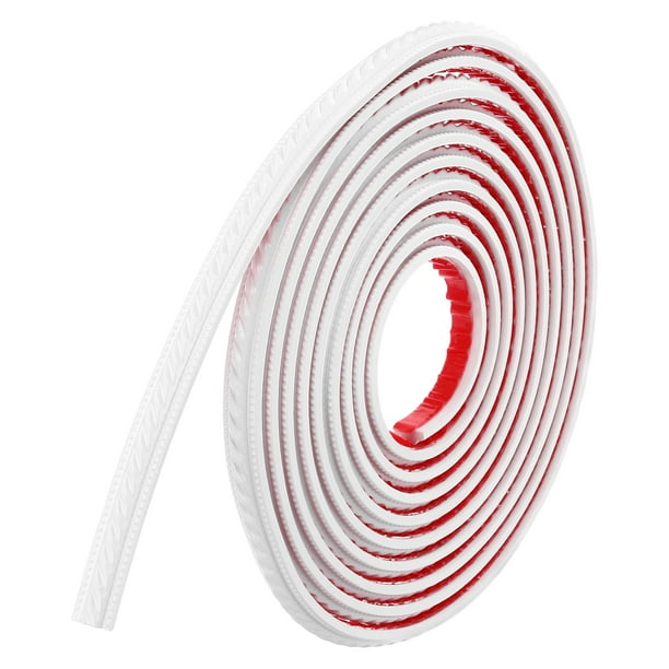 Moldura adhesiva Uxcell para paredes 0.6" x 16 ft moldura flexible de espejo blanca