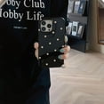 thumbnail image 5 of Retro White Polka Dots Cute Phone Case Compatible with iPhone 14 Pro Classic Trendy Stylish Pattern Slim Soft IMD Glossy Protective Girls Women Cover(iPhone 14pro 6.1inch,Black), 5 of 9