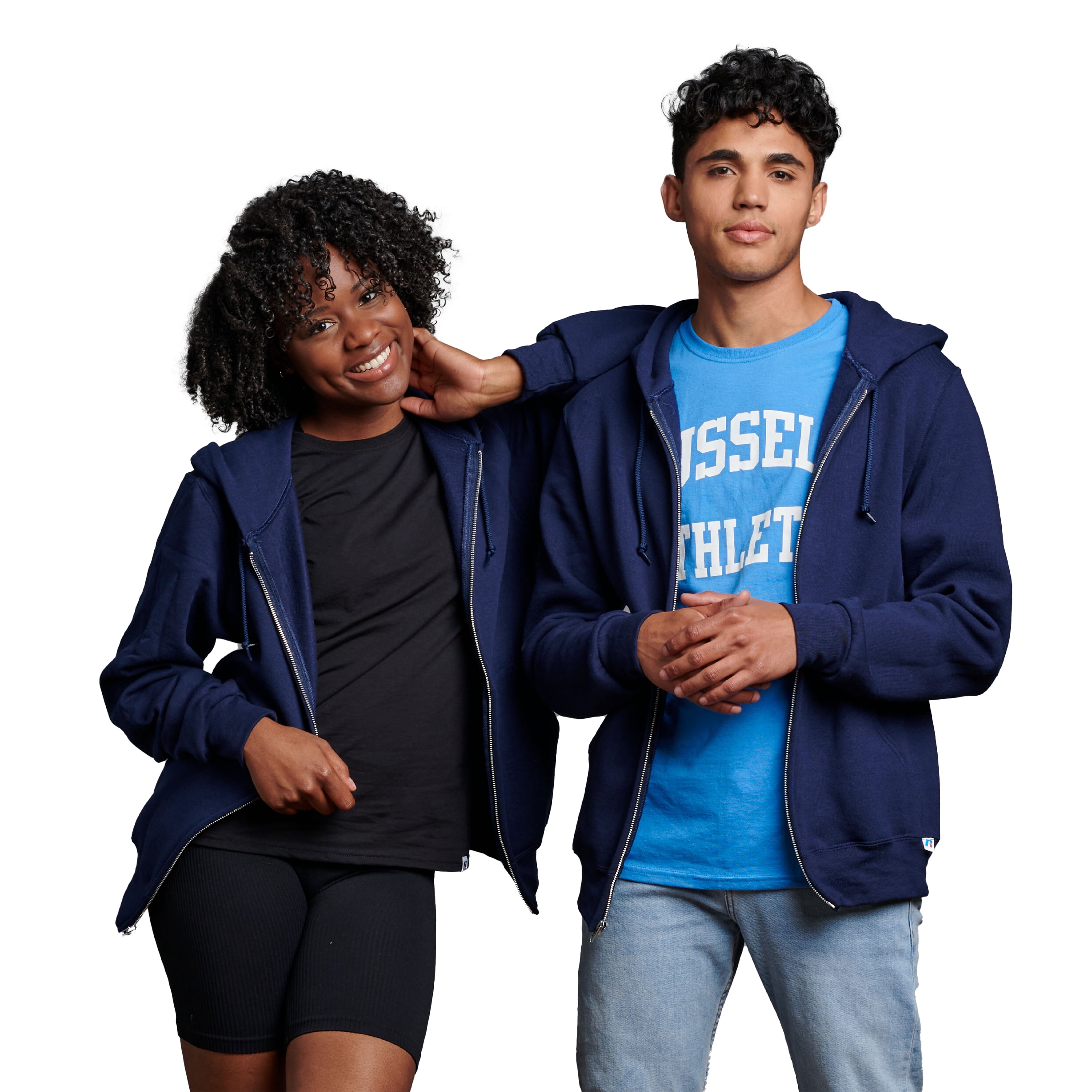 Russell Athletic Men's Dri-Power Fleece Full Zip Hooded Sweatshirts - Moisture Wicking, Mid-Weight Cotton Blend, Sizes S-4XL