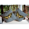 thumbnail image 5 of 16" x 16" Simply Daisy Rare Swallowtail Indoor/Outdoor Pillow, Dusty Smoke Blue Qty 1, 5 of 6