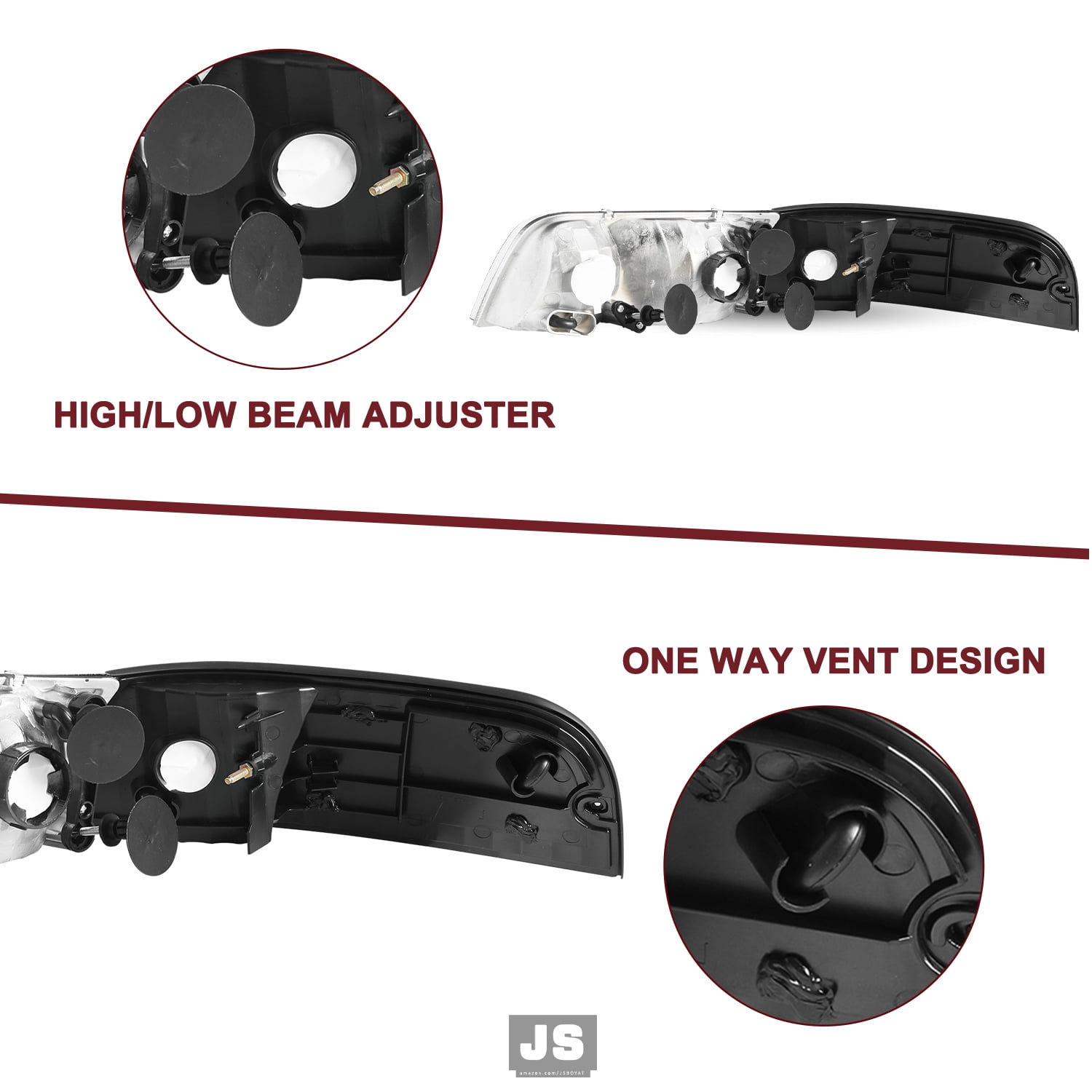 Fit 1998-2011 Ford Crown Victoria Headlights+Corner Signal Lamp Set LH+RH