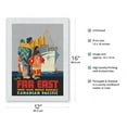 thumbnail image 2 of To The Far East - Japan China Honolulu - Canadian Pacific - Vintage Ocean Liner Travel Poster by Maurice Logan c.1934 - Japanese Unryu Rice Paper Art Print (Unframed) 12 x 16 in, 2 of 4