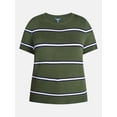 thumbnail image 5 of Terra & Sky Women's Plus Sweater Top with Short Sleeves, Lightweight, Sizes 0X-5X, 5 of 5