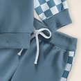 thumbnail image 5 of Fall Winter Toddler Girl Clothes Contrast Color Baby Girl Outfit 2 Piece Long Sleeve Plaid Sweatshirts Stretch Jogger Pants Set Kaprioy 0 6 12 18 24M 2T 3T Baby Girl Outfit, 5 of 5