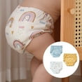 thumbnail image 2 of 3-Pack Unisex Training Underwear Waterproof Toddler Underpants Cotton Potty Training Panties Breathable Pee Assorted Panties-Style 4-Style833, 2 of 5