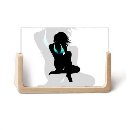 Hot Bikini Beauty Woman Gal Photo Wooden Photo Frame Tabletop Display