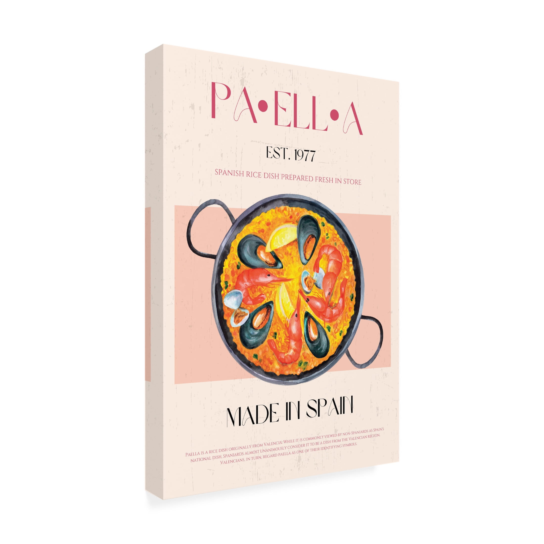 Canvas Wall Art - Nazma Khokhar 'Paealla' Wall Art for Living Room, Bedroom, or Office D?cor by Trademark Fine Art - 30 x 47 Inches