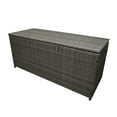 thumbnail image 4 of Grey Wicker Patio Deck Box with 113 Gallon Storage and Metal Frame, 4 of 9