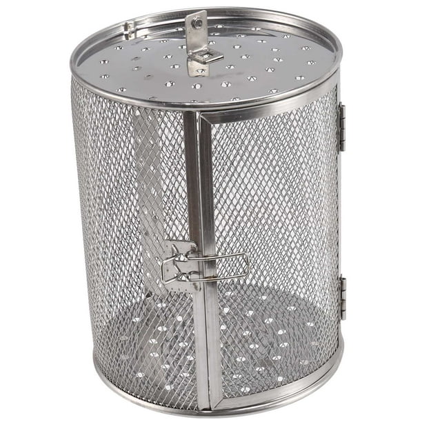 Rotisserie Basket,14X18cm Stainless Steel Oven Roast Basket Baking Cage