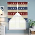 thumbnail image 6 of 4th of July Kitchen Window Curtains, Swag Curtains Valance for Bedroom Living Room Bathroom, Blue Red Star Striped Independence Day Rod Pocket Window Treatment Curtain Block Drapes 2 Panels 36"x45", 6 of 9