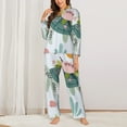 thumbnail image 3 of Junzan Turtle And Sea Life Print Womens Pajama Sets,Long Sleeve Button Down For Women Pjs 2 Piece, 3 of 9