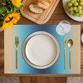 thumbnail image 4 of Blue Teal Yellow Ombre Placemats Set of 6, Farmhouse Modern Gradient Art Placemats for Dining Table, Place Mats for Kitchen Tabletop, Waterproof Wipeable Dining Table Mats Set, 4 of 9