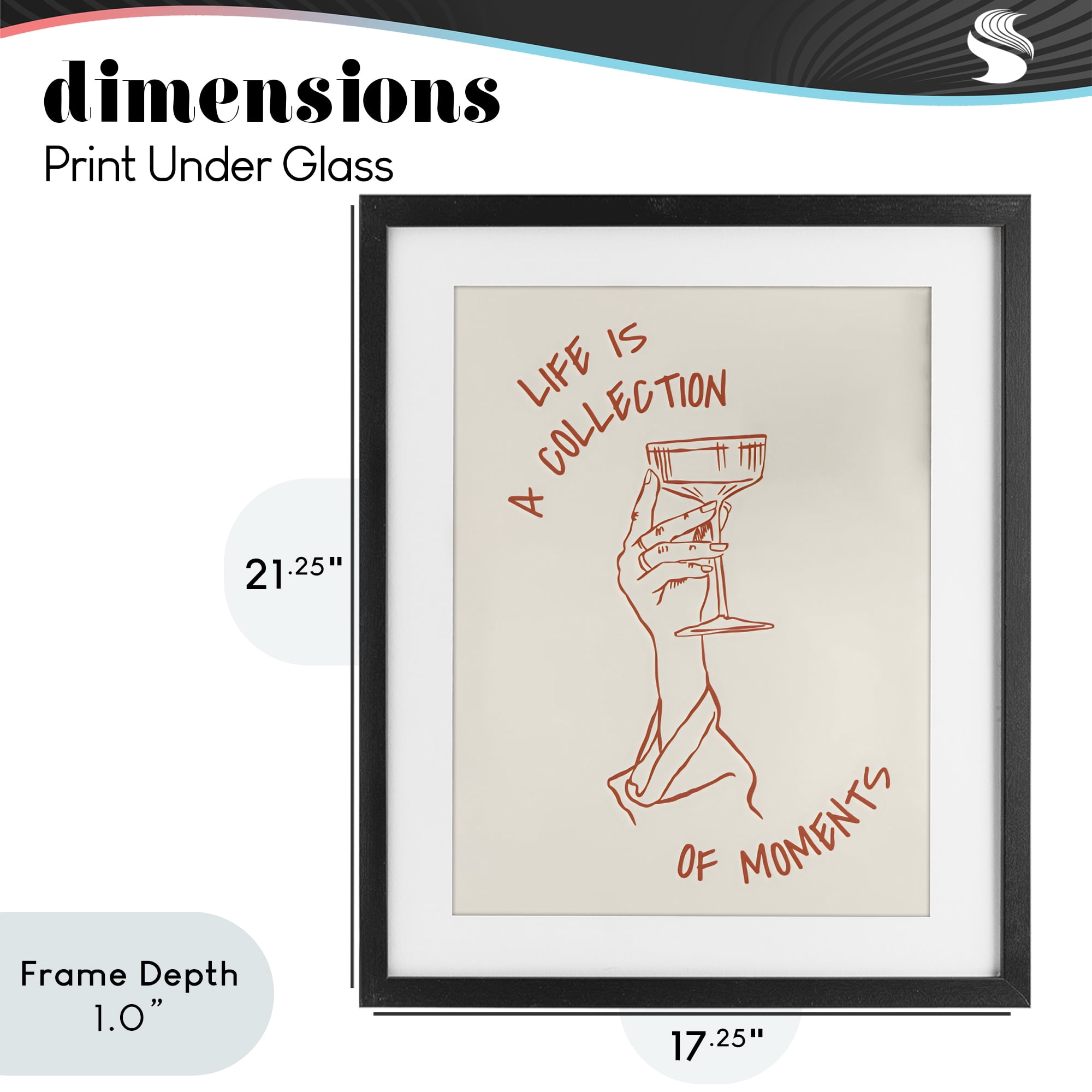 Stupell Industries Life Is A Collection of Moments Toast Black Framed Print Under Glass, design by The Prints Vibe