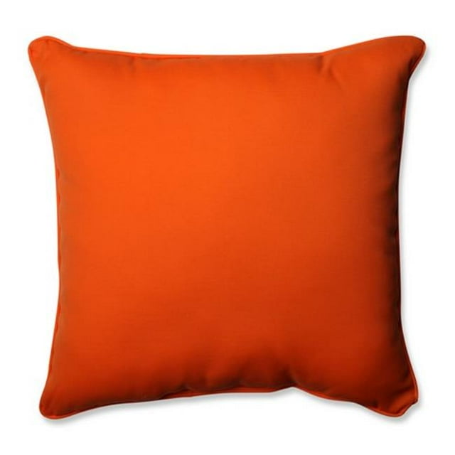 Pillow Perfect 598970 Coussin de Sol de Terrasse Intérieure-Extérieure&44; Orange - 25 Po.