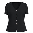 thumbnail image 1 of GEORGE G BLUSA CV ML TEXTURA C BOTONES NEGRA, 1 of 4