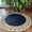 Blue, variant on Jaipur Art And Craft Handmade Area Carpet Round Braided Natural Unbleached Jute Rug Blue and White (3x3 Sq Ft)