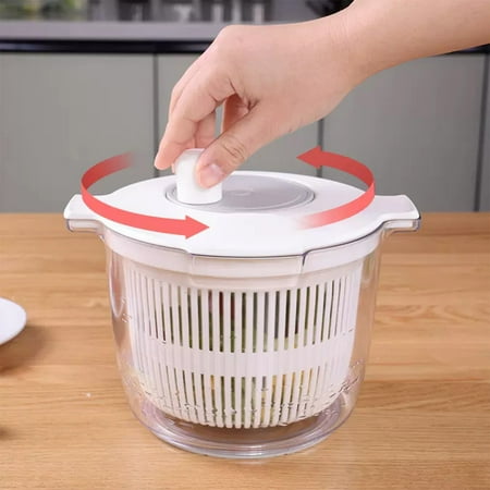 

Krnb622nim Kitchen Salad Vegetable Tool Dehydrator Household Vegetable Washing Basin Fruit Dryer Hand-cranked Dehydration Spins Dryer
