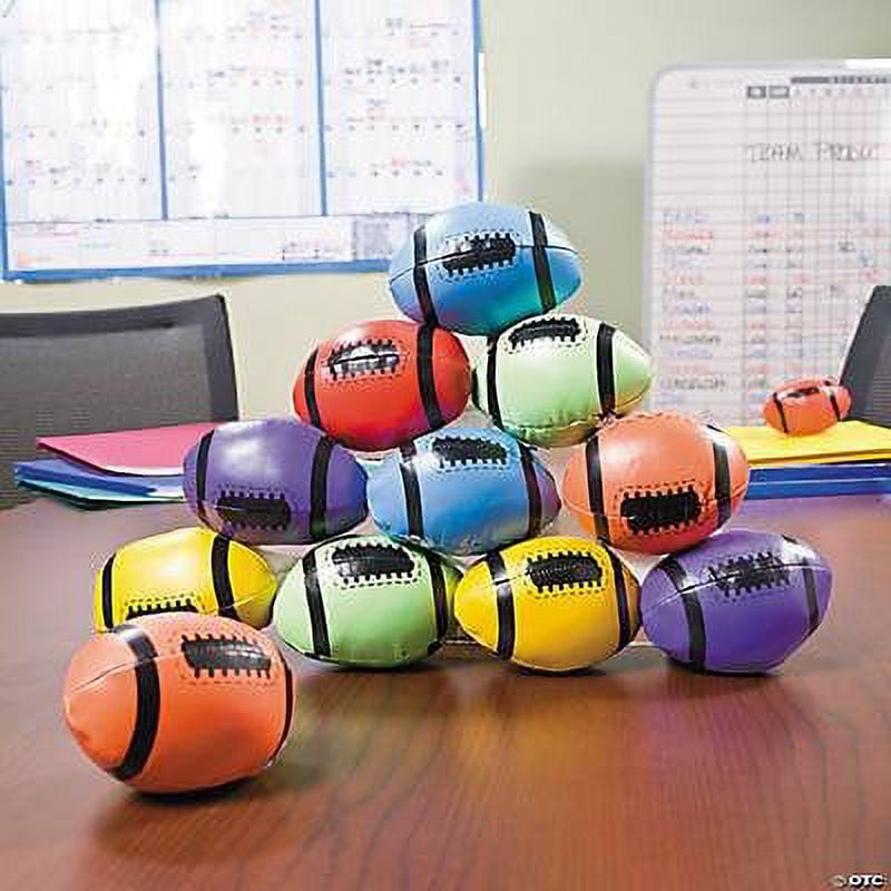 Fun Express Foam Footballs Christmas Theme 12 Pieces 4 Inch