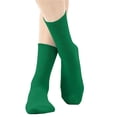 thumbnail image 4 of LJEFF Girls Ruffle Trim Knee High Socks, Cute Stretch Anti-Slip Sweat-Wicking Gift Kids Sport Stockings Army Green Size 5-13T, 4 of 5