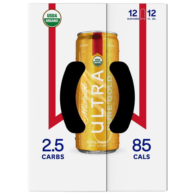 Michelob ULTRA Pure Gold Organic Light Lager, 12 Pack Beer,