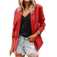 thumbnail image 2 of Lilgiuy Women Casual Long Sleeve Solid Turndown Collar Buttons Coat(Red,16) Winter Dresses for 2022, 2 of 5