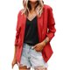 thumbnail image 2 of Puntoco Mujeres Casual Manga Larga Sólido Turndown Collar Botones Moda Abrigo Liquidación Puntoco Puntoco-2684, 2 of 6