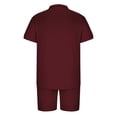 thumbnail image 4 of Conjuntos de Tops Para Hombre Conjuntos de Camisas Casuales Conjunto de Manga Corta Deportiva Con Cremallera de Cobertura Sólida Informal Odeerbi  ODB152038, 4 of 5