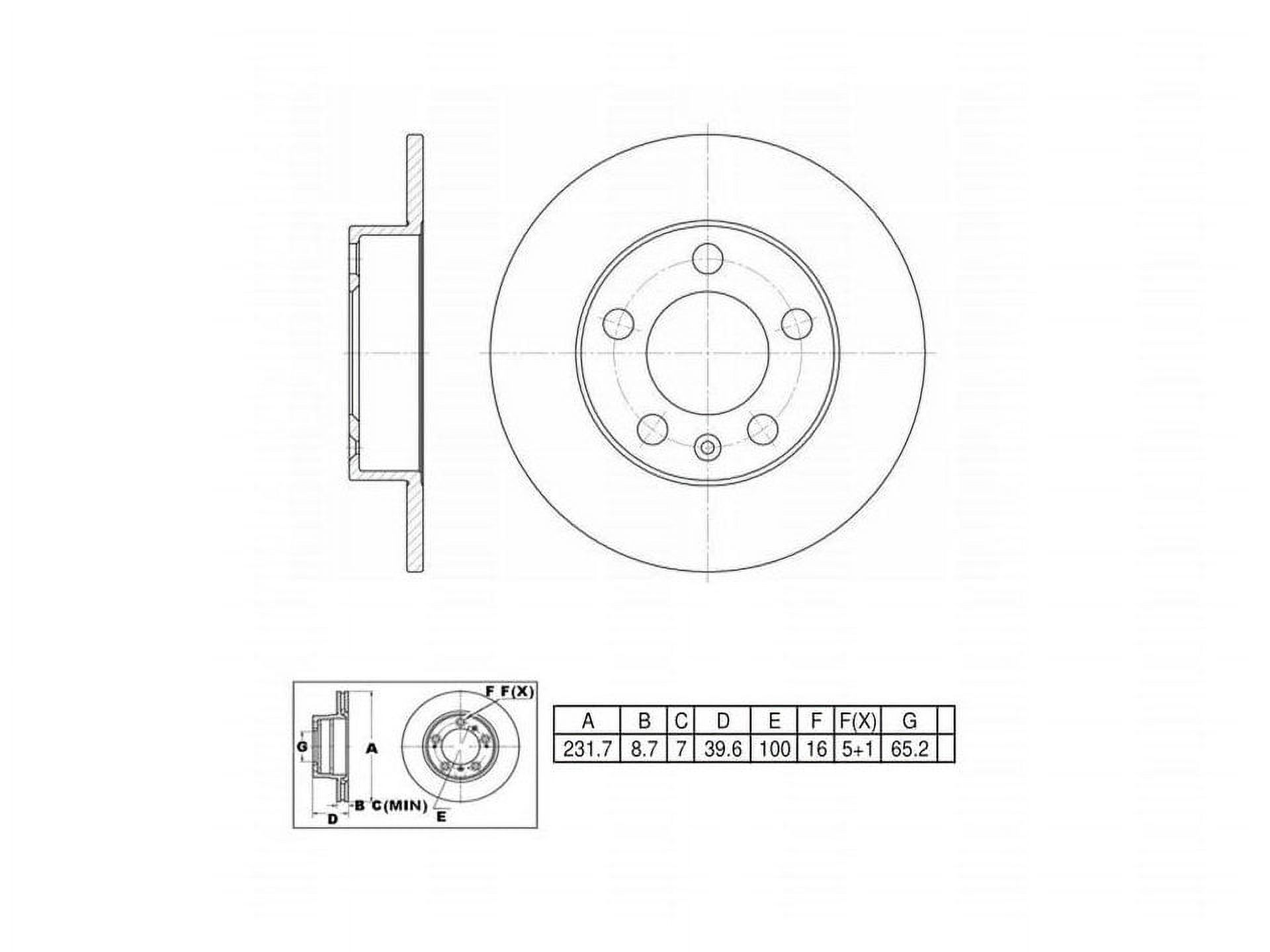 UltraHC Coated High Carbon Brake Rotor, Rear UR000081, Audi A1 2018-2015