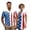 American Flag, variant on Binienty Groovy Floral His and Hers Golf Outfit Set Fashion Short Sleeve Matching Golf Shirt and Skort Set for Him and Her ,1/4 Zipper Golf Course Wear for Golf Running Sports
