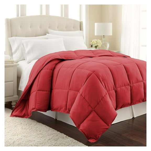 Southshore Vilano Queen Comforter or Full Size Bed Duvet Insert, Down Alternative, Ultra Soft Microfiber; Chili Pepper Red to Match Home Décor and Bedding; Machine Washable, Warm and Cozy Full/Queen